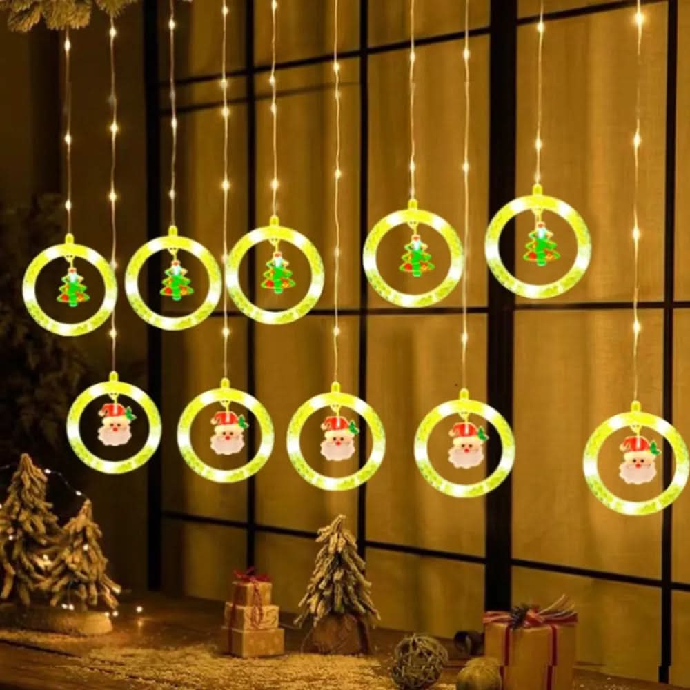 Cortina de Luzes de Natal em LED para Decoração – Brilho Festivo e Encantador