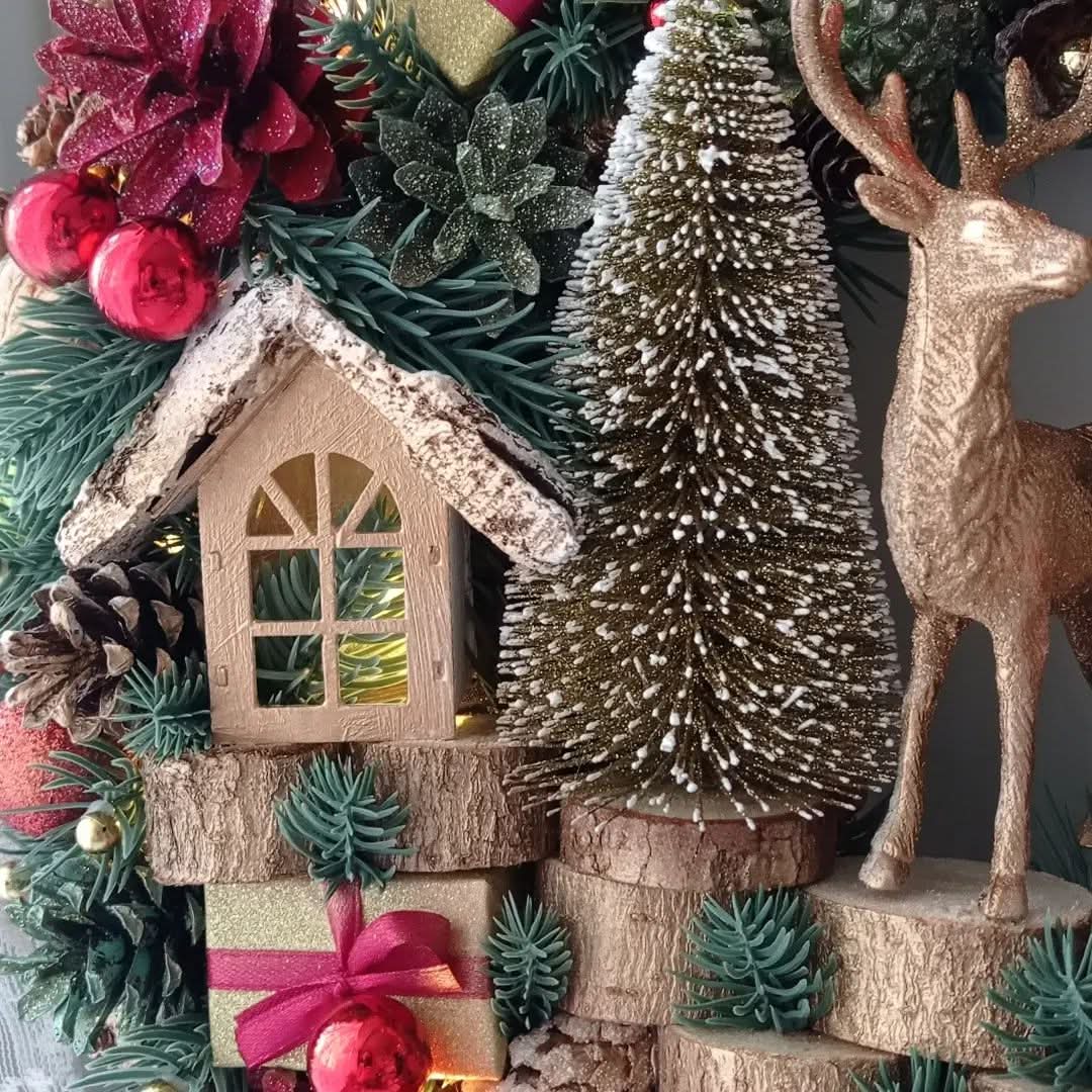 Guirlanda Decoração Natalina Luxo com Led 65CM