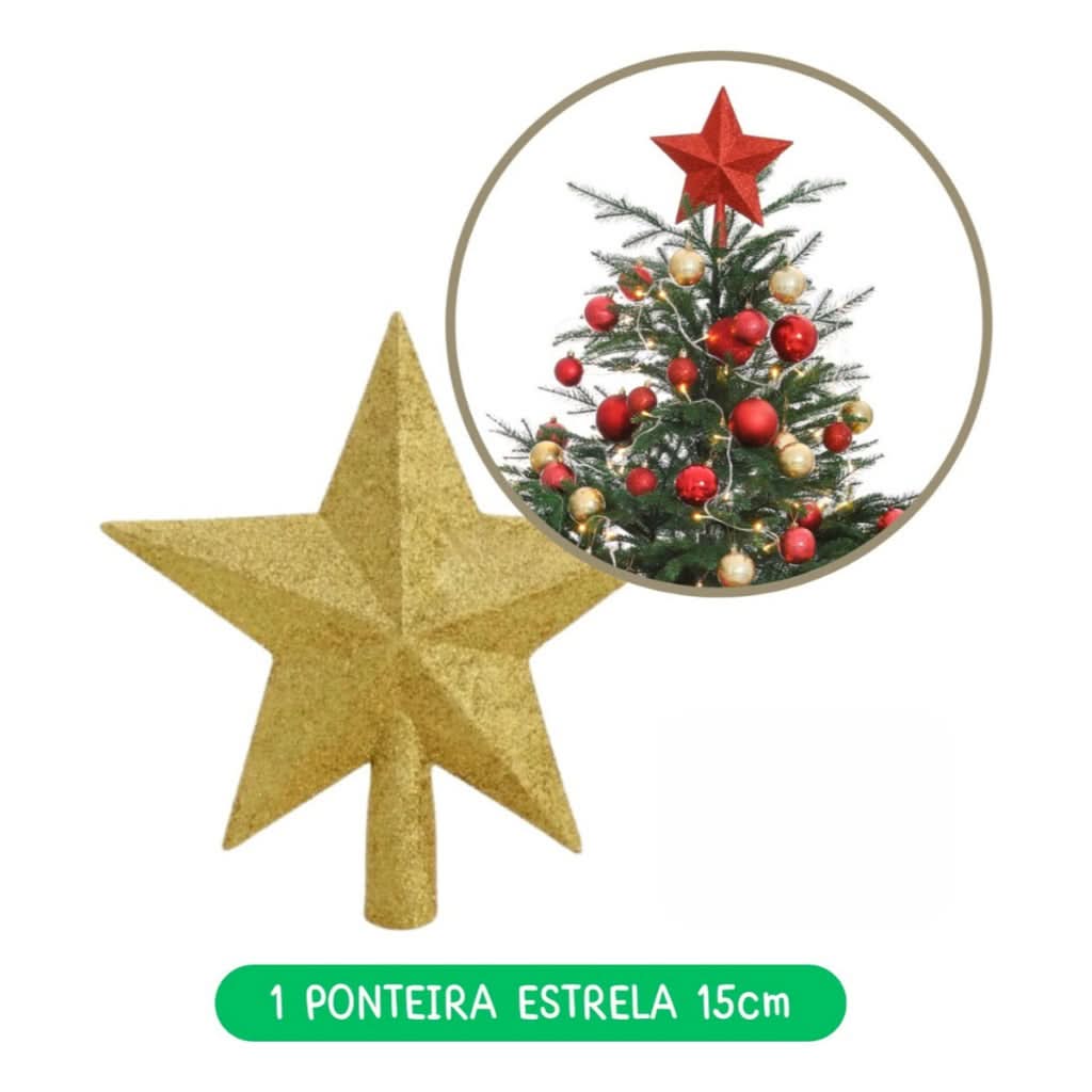 Kit 56 Enfeites Decoração Árvore De Natal Pendentes Bolinhas Pisca