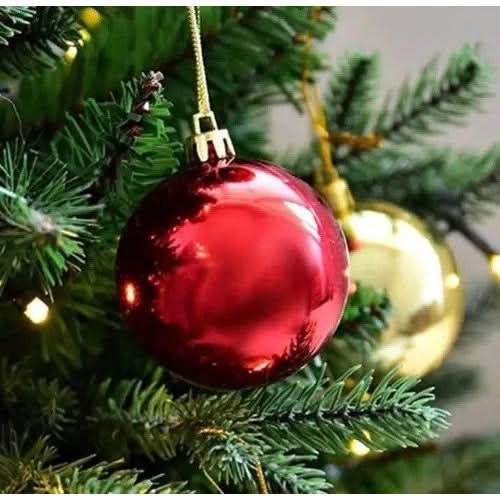 Kit 30 Bolinhas de Natal Decorações 8/6 Cm Conjunto 30 Bolas Coloridas